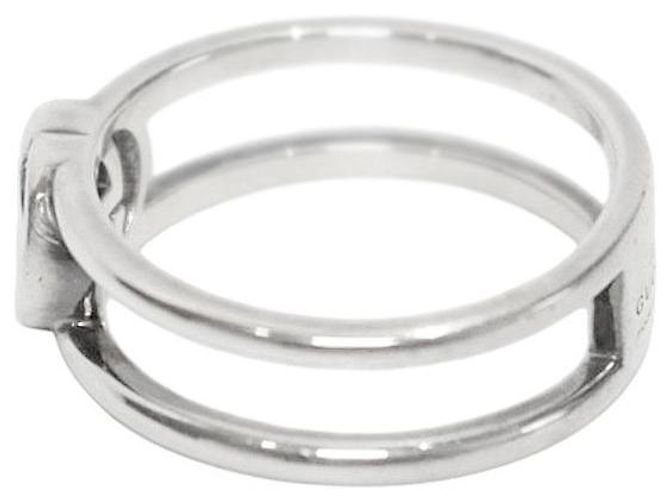 Gucci Anello intrecciato in argento - vista 2