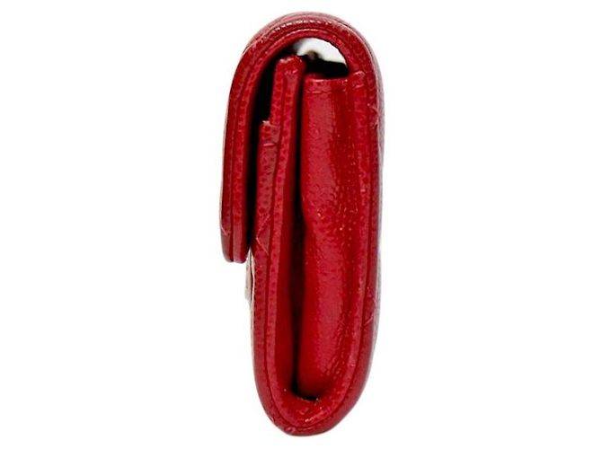 Chanel Tarjetero de piel caviar roja - vista 2