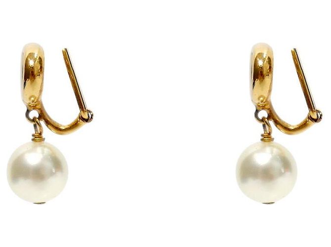 Dior Navy Clip-Ohrringe Gold - Ansicht 2