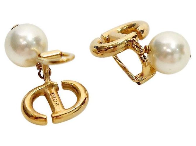Dior Navy Clip-Ohrringe Gold - Ansicht 4