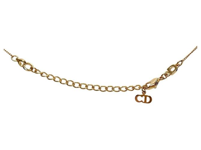 Dior Collar Placa Cubic Dorado - vista 3