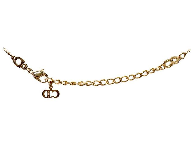 Dior Collar Placa Cubic Dorado - vista 4