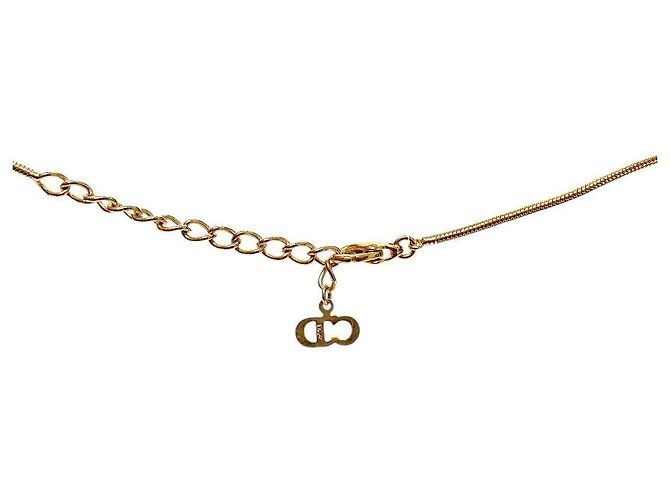 Dior Collana con piastra obliqua e zirconi oro - vista 3