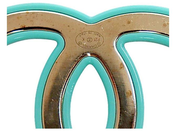 Spilla Chanel in resina e cristalli Oro Menta - vista 4