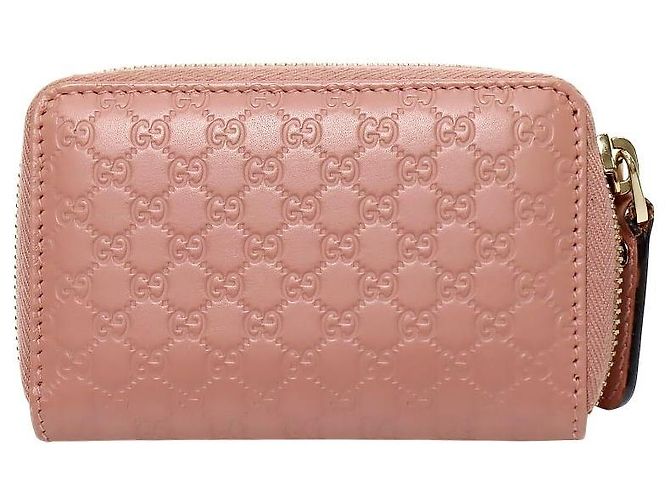 Tarjetero con cremallera Micro Guccissima Rosa - vista 3