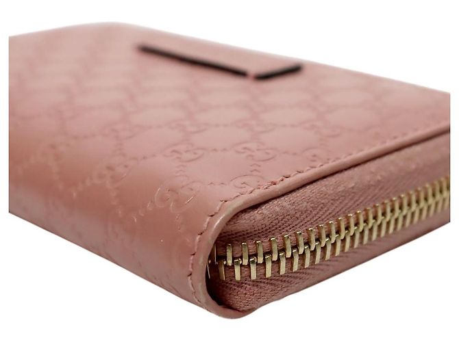 Tarjetero con cremallera Micro Guccissima Rosa - vista 5