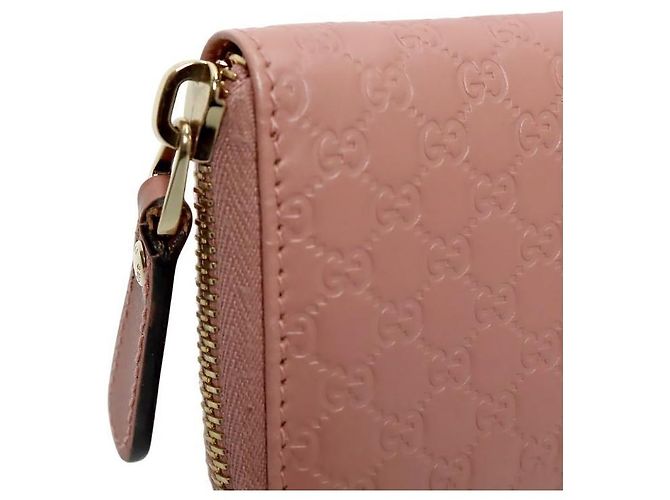 Tarjetero con cremallera Micro Guccissima Rosa - vista 6