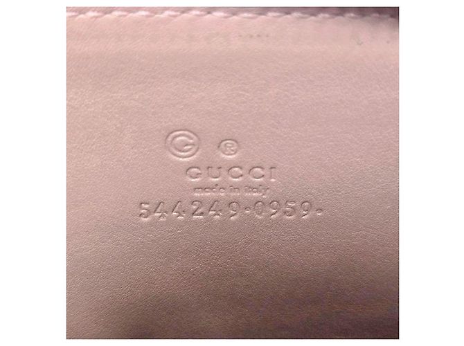 Tarjetero con cremallera Micro Guccissima Rosa - vista 8