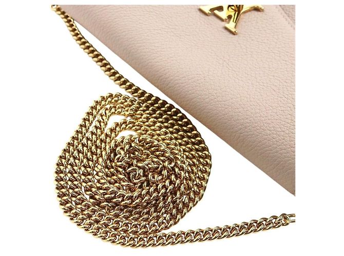 Louis Vuitton Pochette Crossbody My Lockme Chain Dark Beige - vista 8