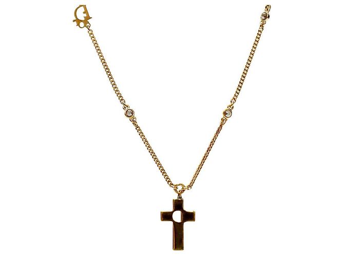 Dior Collana Croce in Oro e Zirconia - vista 2