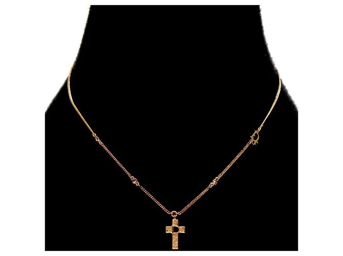 Dior Collana Croce in Oro e Zirconia - vista 5