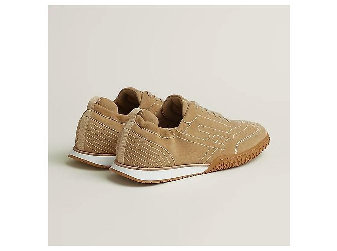Hermès Sneakers Jet da Uomo Beige Alabaster - vista 5
