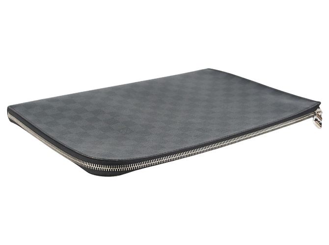 Louis Vuitton Borsa a Clutch Damier Graphite Jour GM - vista 4