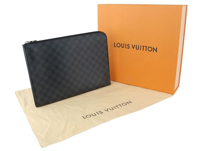Louis Vuitton Borsa a Clutch Damier Graphite Jour GM - vista 8