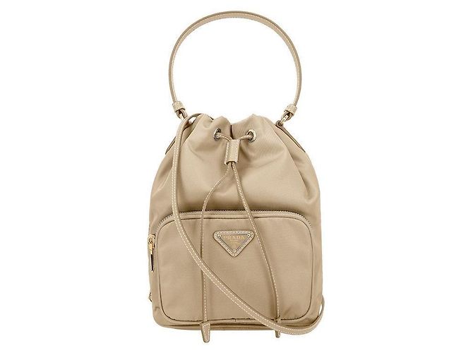 Prada Pouch Bucket Duet in nylon con logo triangolare - vista 3