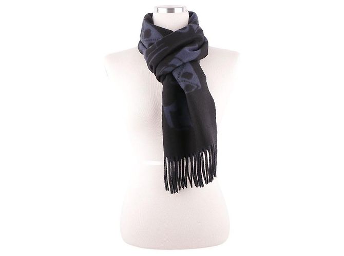 Hermès Colliers de Chiens Kaschmir Schal Navy - Ansicht 6