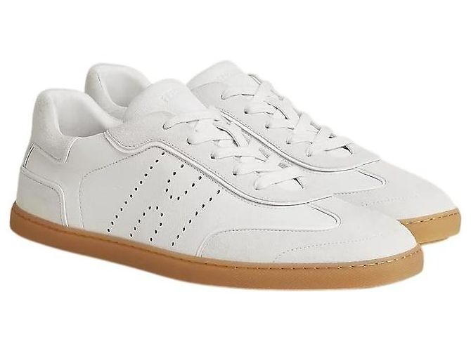 Hermès Sneakers in camoscio da uomo Blanc - vista 2