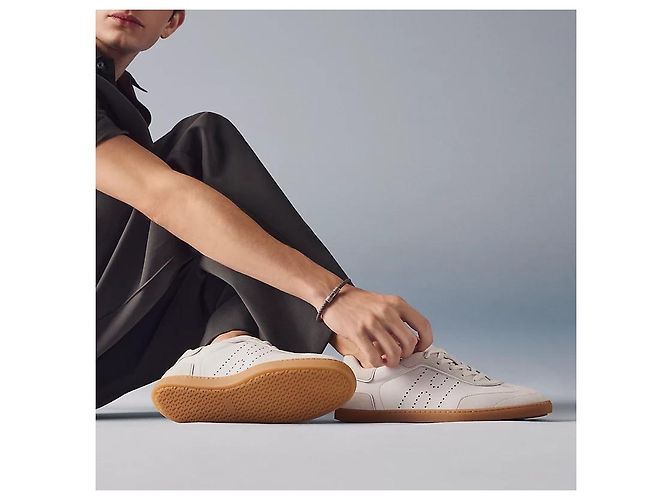 Hermès Sneakers in camoscio da uomo Blanc - vista 3