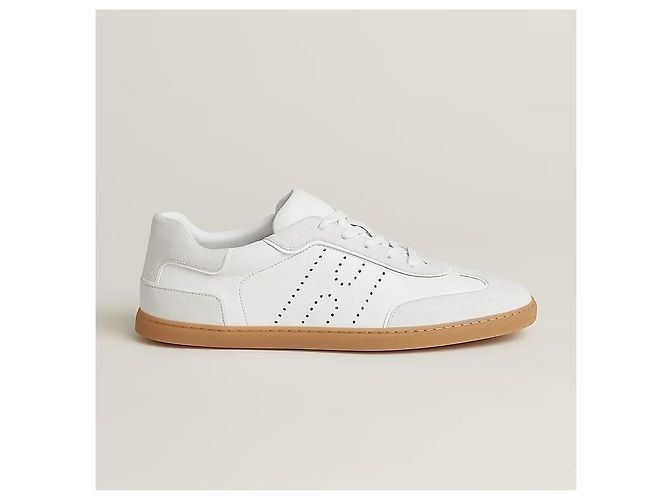 Hermès Sneakers in camoscio da uomo Blanc - vista 4