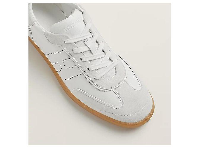 Hermès Sneakers in camoscio da uomo Blanc - vista 7