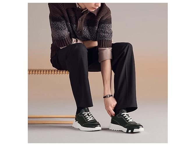 Hermès Baskets pour hommes avec semelle graphique oversize - vue 3