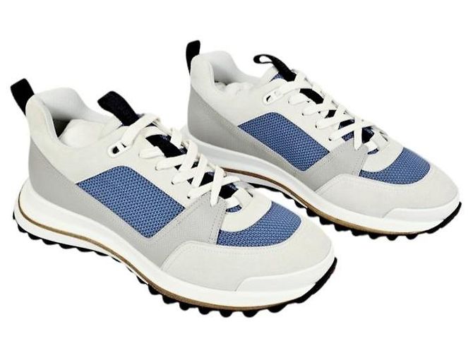 Hermès Sneakers Leader da uomo in denim blu - vista 10