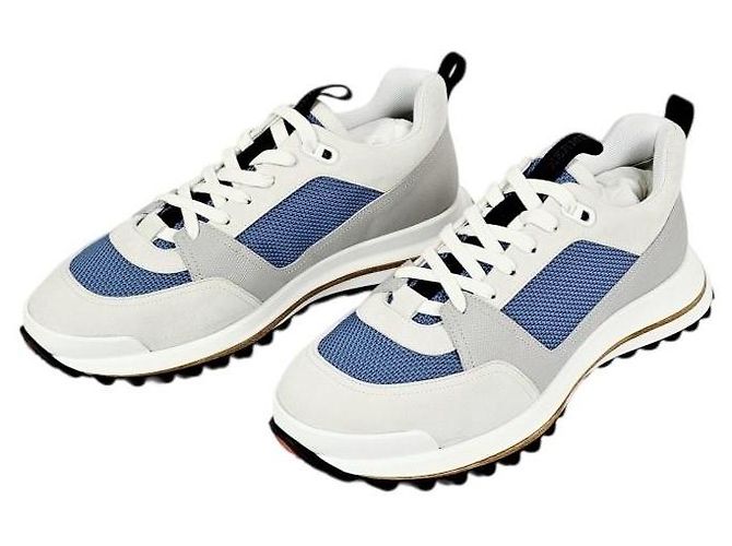 Hermès Sneakers Leader da uomo in denim blu - vista 11