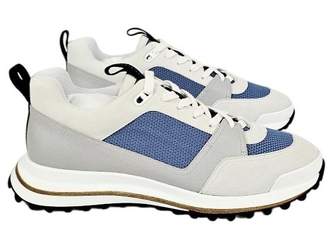 Hermès Sneakers Leader da uomo in denim blu - vista 12