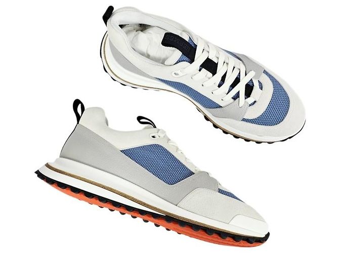 Hermès Sneakers Leader da uomo in denim blu - vista 13