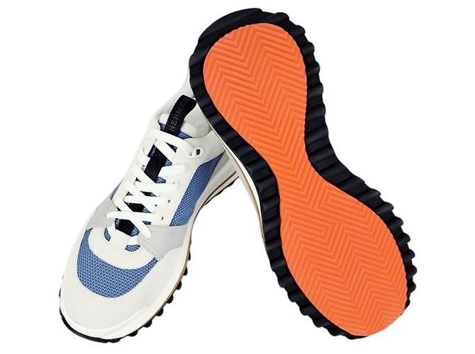 Hermès Sneakers Leader da uomo in denim blu - vista 14