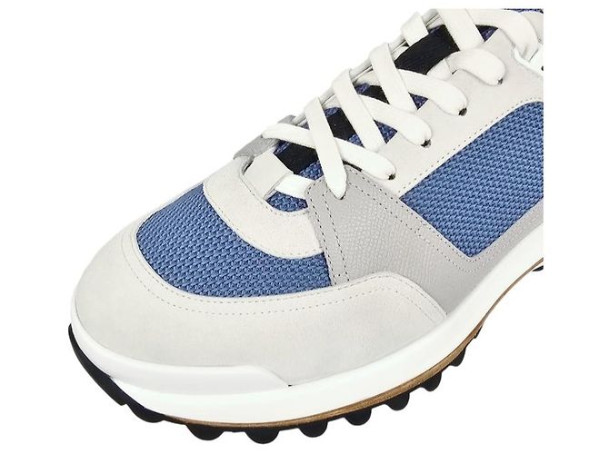 Hermès Sneakers Leader da uomo in denim blu - vista 15