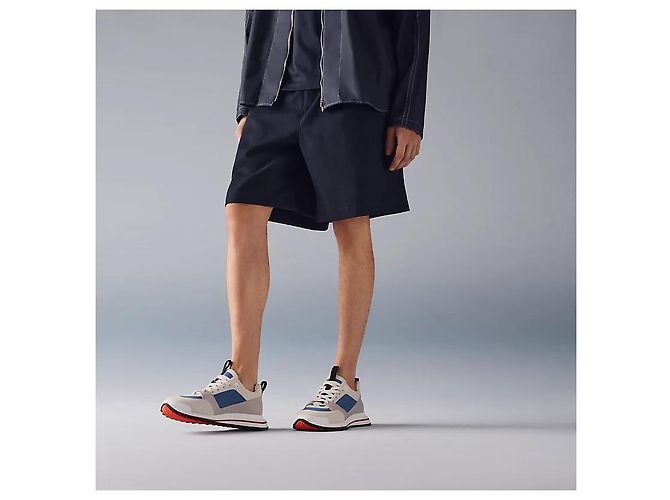 Hermès Sneakers Leader da uomo in denim blu - vista 3