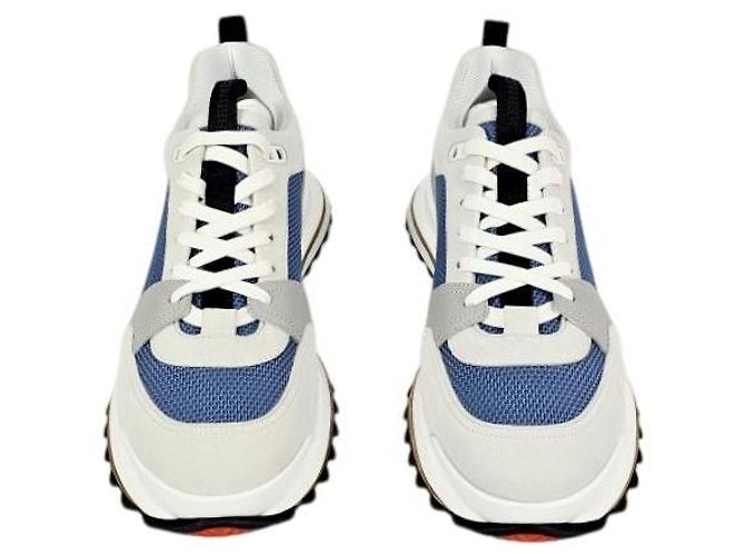 Hermès Sneakers Leader da uomo in denim blu - vista 9
