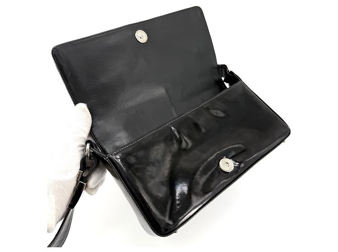 Chanel Borsa a tracolla Patent Chocolate Bar - vista 8