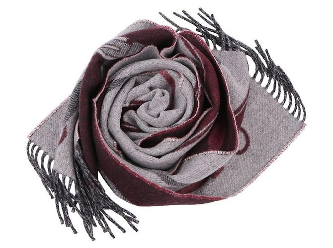 Hermès Kaschmirschal Gris Cene Grenat Noir - Ansicht 5