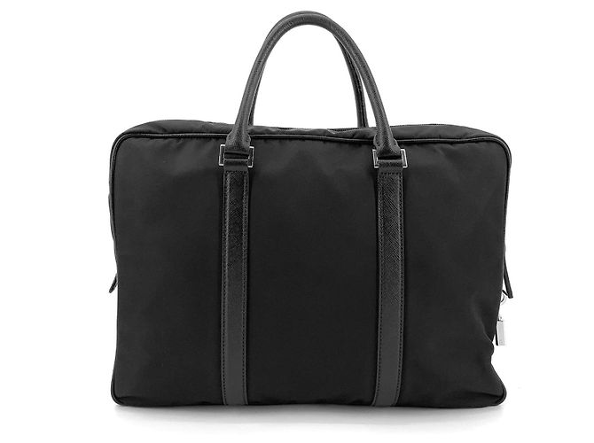 Prada Borsa Tote Briefcase in Re-nylon Saffiano - vista 10