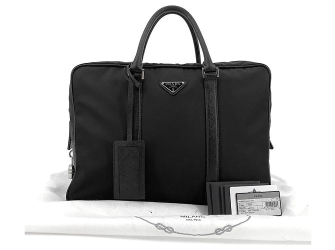 Prada Borsa Tote Briefcase in Re-nylon Saffiano - vista 8