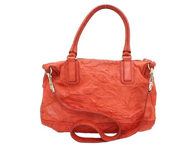 Givenchy Borsa Tote e Borsa a Spalla Pandora Wrinkled Red Large - vista 3