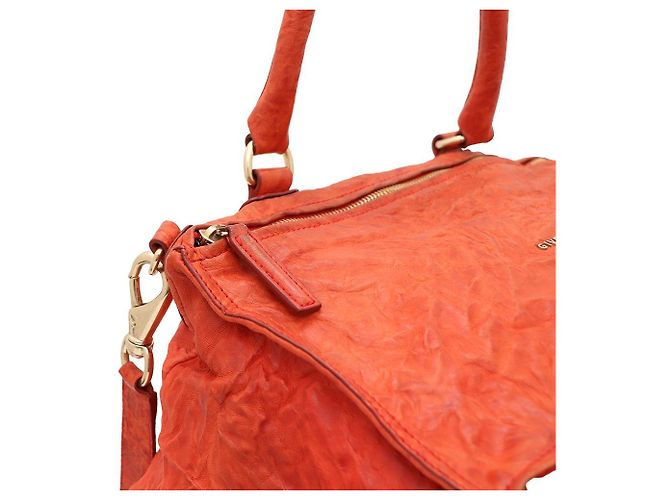 Givenchy Borsa Tote e Borsa a Spalla Pandora Wrinkled Red Large - vista 5