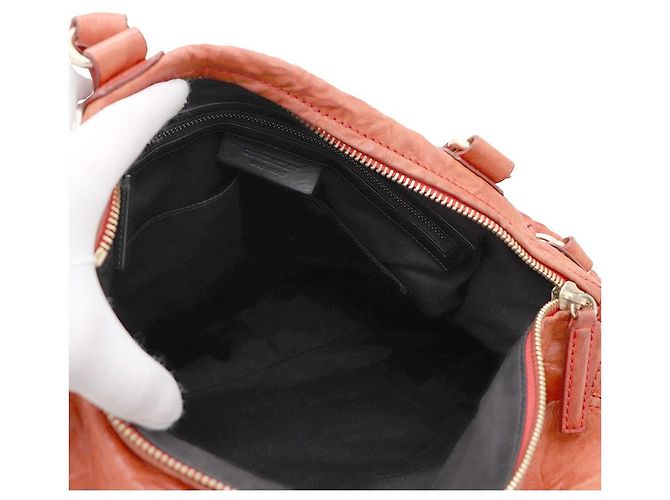 Givenchy Borsa Tote e Borsa a Spalla Pandora Wrinkled Red Large - vista 8