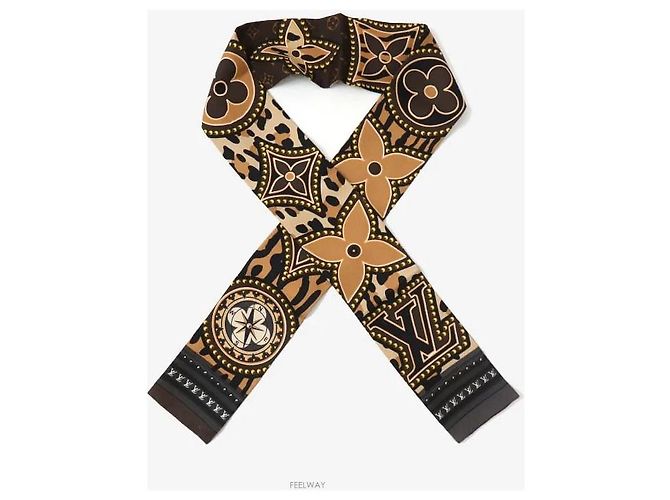 Louis Vuitton Sciarpa World Silk Brown - vista 2