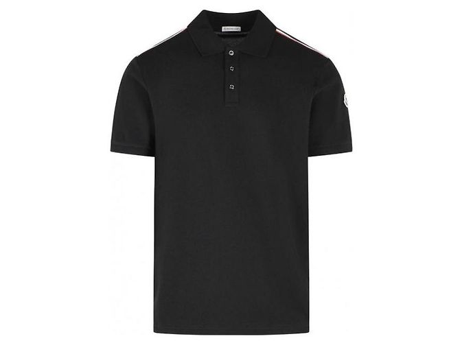 Moncler Logo Polo T-Shirt Schwarz - Ansicht 4
