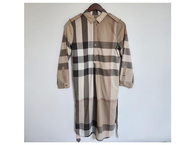 Burberry Vestido camisa de algodón a cuadros - vista 2