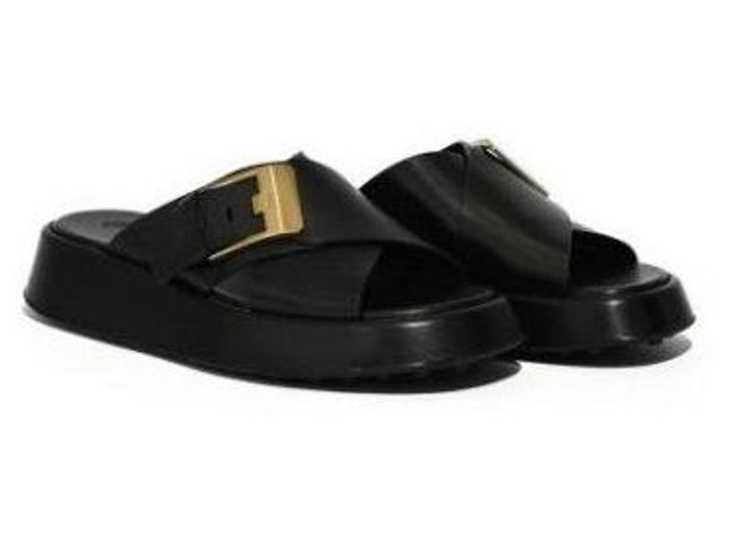 Sandali Tod's in pelle nera - vista 5