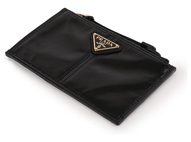 Prada Portacarte con zip e logo Triangle - vista 6