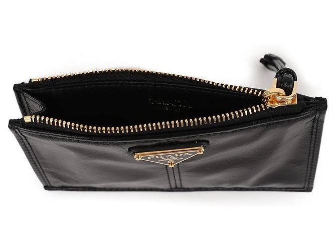 Prada Portacarte con zip e logo Triangle - vista 7