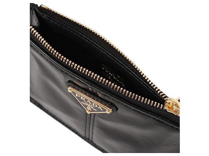 Prada Portacarte con zip e logo Triangle - vista 8