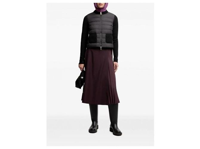 Moncler Cardigã de lã acolchoado com fecho de correr - vista 6