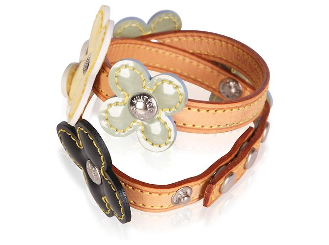 Bracciale Wrap Flower in pelle Vernis Louis Vuitton - vista 2