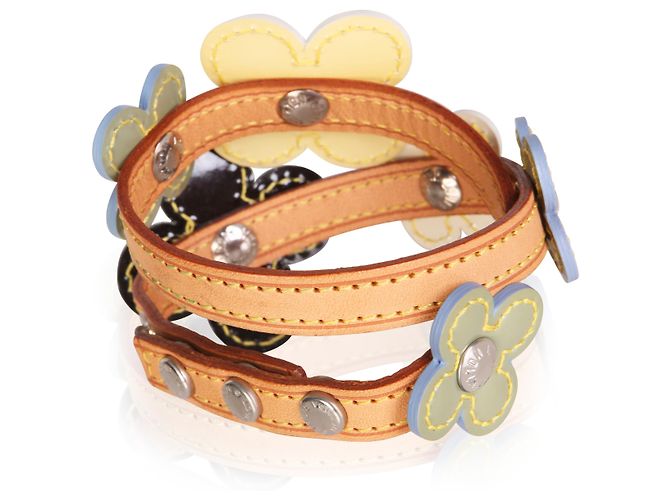 Bracciale Wrap Flower in pelle Vernis Louis Vuitton - vista 3